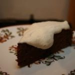 Peanut Butter-Beet-Bean Brownie with Cashew Cream