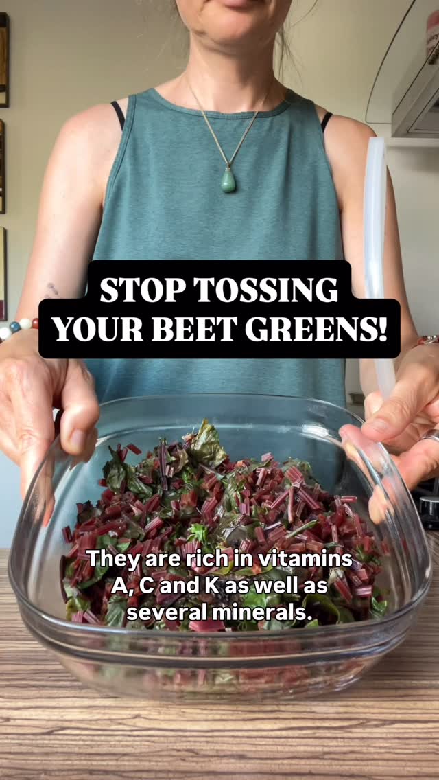 Don’t toss those beet greens! 🌱
Most people throw them away, but beet greens are edible, delicious, and packed with nutrients. In fact, they’re one of the most underrated parts of the plant-based kitchen.
In this reel, I’m showing you:
🥗 How to cook beet greens to get rid of the oxalates.
🍲 Easy ways to use them.
💪 Why they’re such a nutritional powerhouse for your plant-based lifestyle.
Beet greens are rich in vitamins A, C, and K, as well as minerals like magnesium, potassium, and iron — all while being low in calories and high in fibre.
Next time you buy fresh beets, remember — you’re getting two vegetables in one!
💚 Ready to make plant-based eating simple and nourishing?
Comment GUIDE below and I’ll send you my Free Guide to a Plant-Based Lifestyle — packed with tips, meal ideas, and resources to get you started.
Sending you lots of light and love 🌞💚
Nele
I also welcome you on👧🙋♀️
𝙁𝙖𝙘𝙚𝙗𝙤𝙤𝙠: nutriplanet.health.hub
𝙋𝙞𝙣𝙩𝙚𝙧𝙚𝙨𝙩: nutriplanet
𝙏𝙬𝙞𝙩𝙩𝙚𝙧: thenutriplanet
𝙔𝙤𝙪𝙏𝙪𝙗𝙚: @nutriplanet
May this reach those who are asking.
May it move only where it’s welcome —
and may that be enough.
#healthyveganfood #healthyvegan #healthyveganrecipes #healthyeating #wfpbdiet #lowglycemic #lowglycemicdiet #lowglycemicrecipes #lowglycemicload #wholefoodplantbasedlifestyle #wholefoodplantbased #bloodsugarbalance #wholefooddiet
