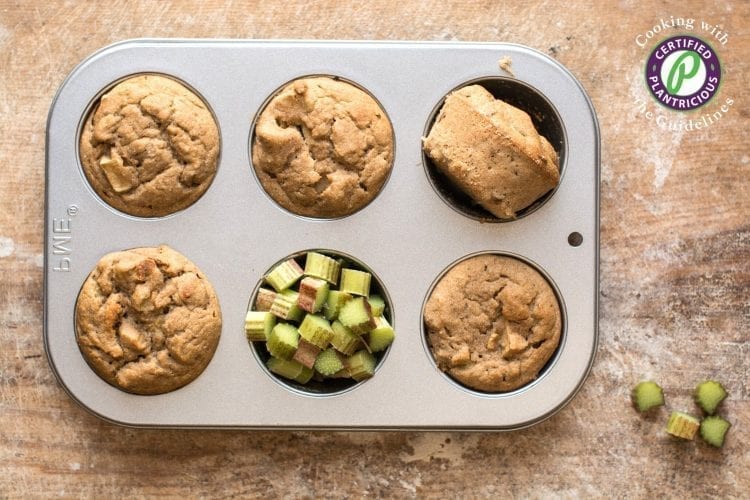 Vegan Rhubarb Muffins [Gluten-Free]