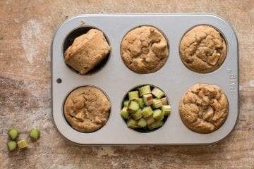 These vegan rhubarb muffins make a perfect breakfast or a lean snack to enjoy in the afternoon with tea. Besides being quick and easy to make, they are also oil-free, sugar-free, dairy-free, gluten-free.