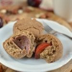 recipe, bake, muffin, applesauce, dates, hemp flour, buckwheat, coconut milk, plums, plant-based, vegan, gluten-free, casein-free, lactose-free, dairy-free, egg-free, sugar-free, oil-free, low-fat