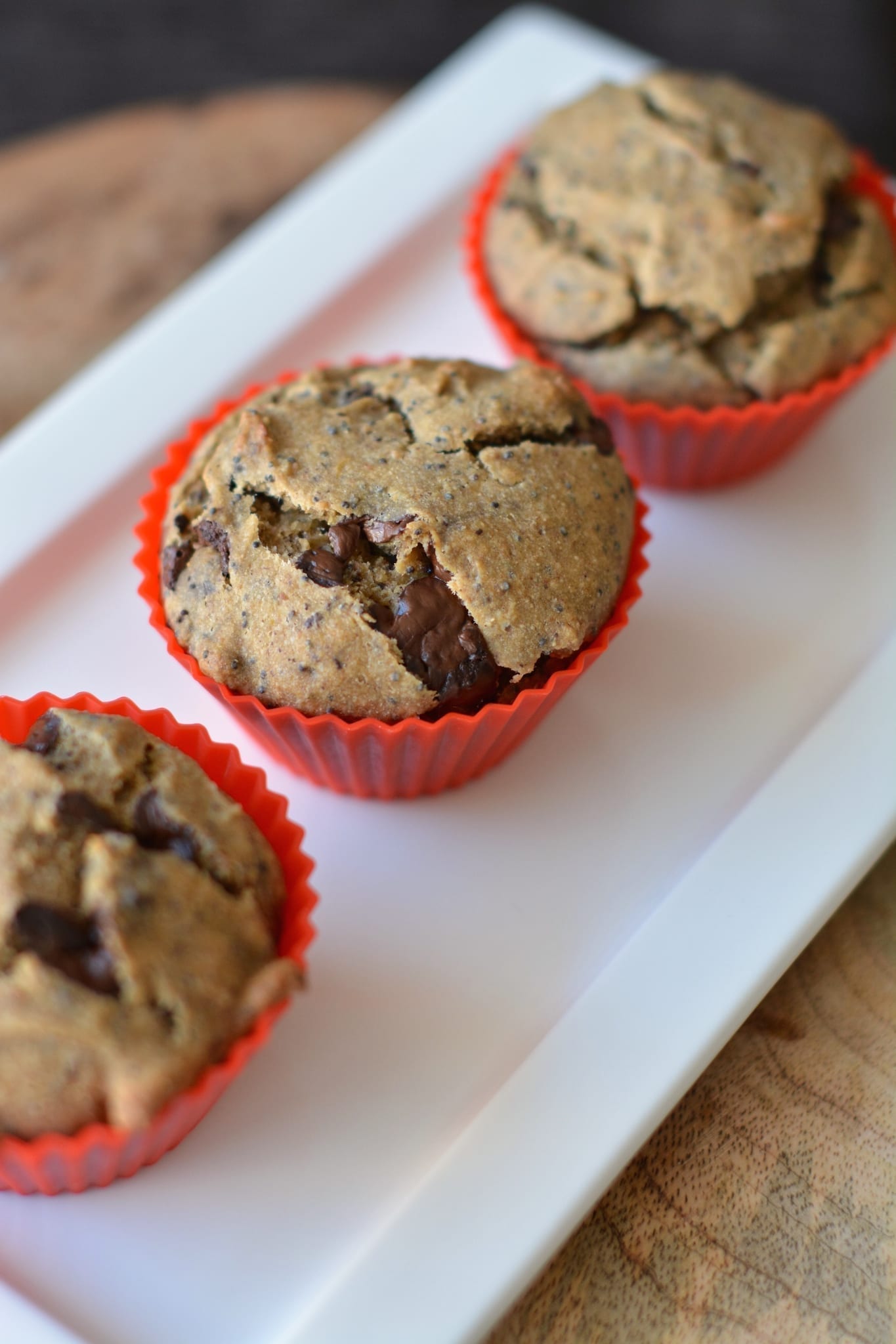 Poppy Seed Muffins with Chocolate Buttons