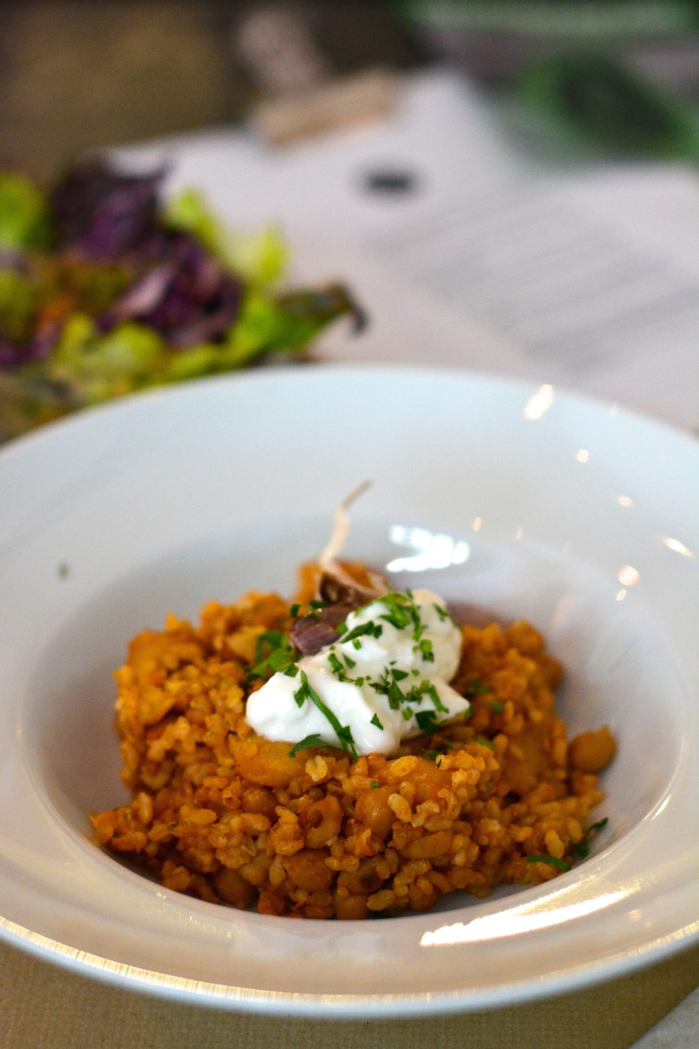 Chickpea Risotto with Garlic