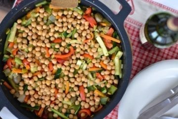 Veggie-Chickpea stew with Peanut Butter Sauce