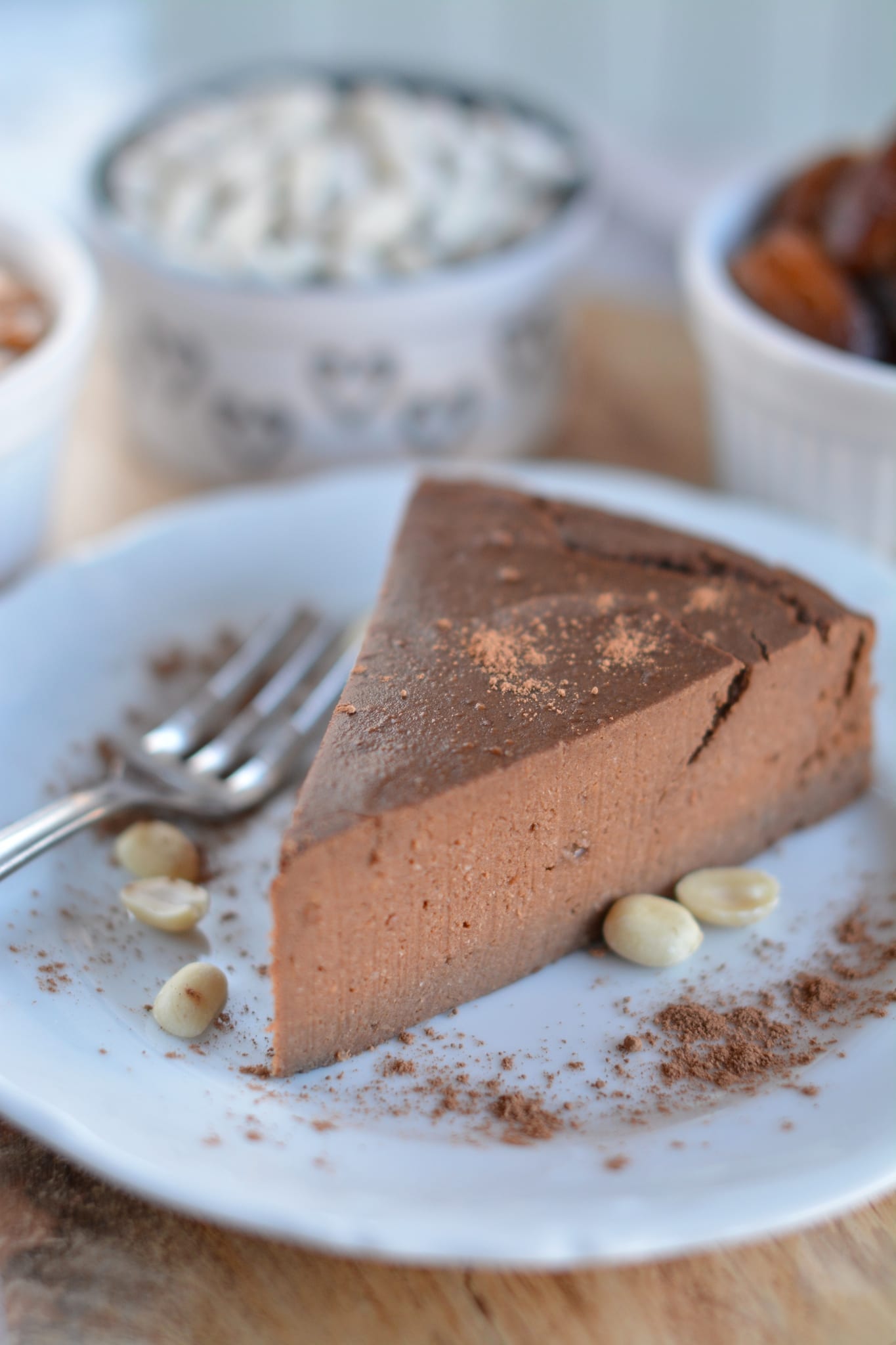 White Bean-Peanut Butter Brownie with Cashew Cream