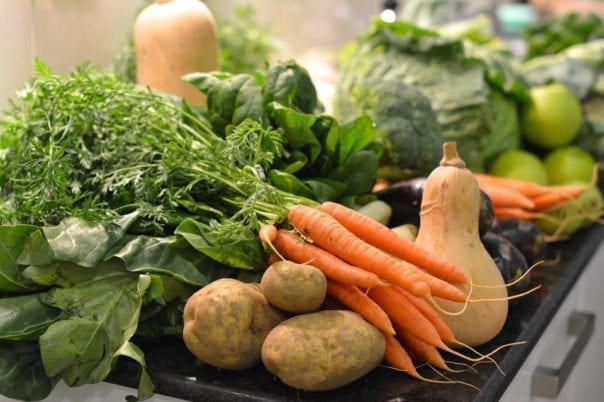 Fresh Vegetables on a Kitchen Counter
