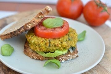 Chickpea-Summer Squash Veggie Burger