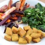 Tempeh with Oven-Roasted Veggies and Chard