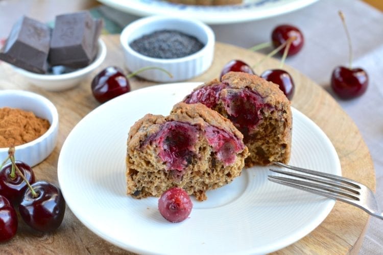 Spicy Cherry Muffins with Poppy Seeds