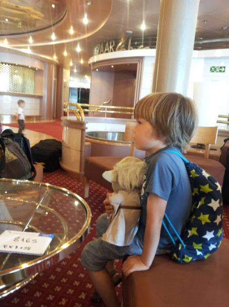 Waiting to get off the boat