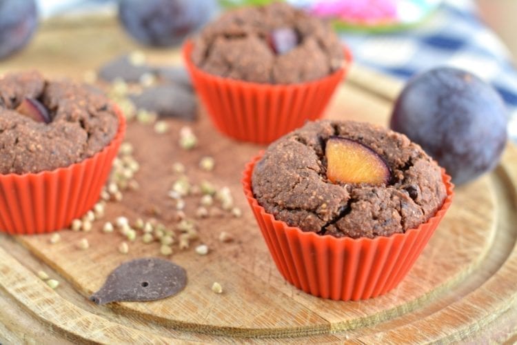 Chocolaty Plum Muffins