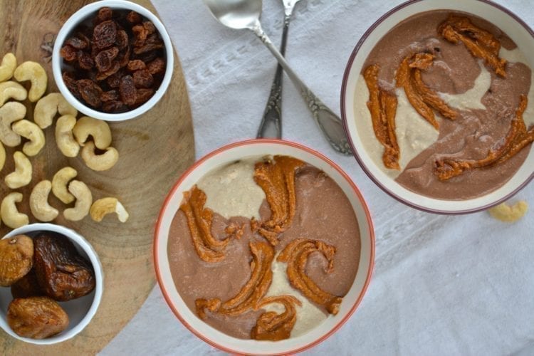 Creamy Tofu-Cashew Cheesecake Dessert Bowl