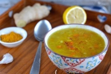 Ginger-Lentil Soup with Turmeric