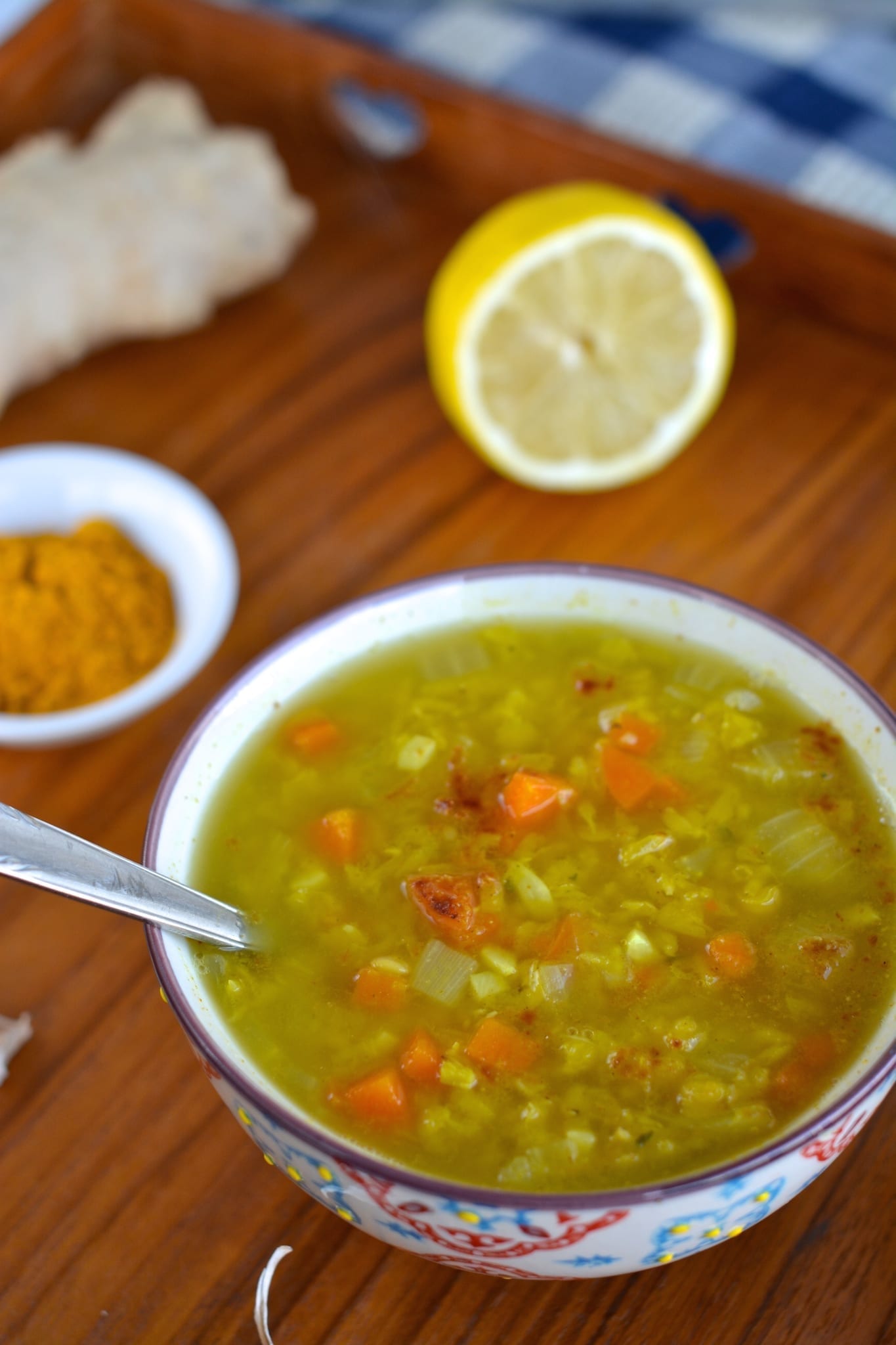 Ginger-Lentil Soup with Turmeric