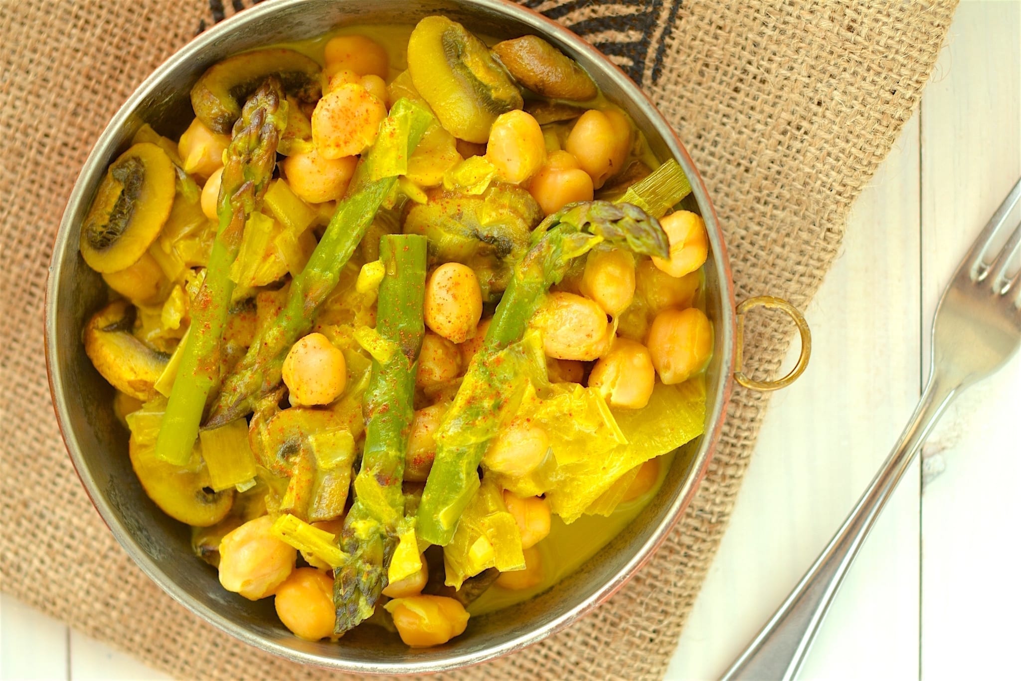 Curry, Asparagus-Mushroom-Chickpea