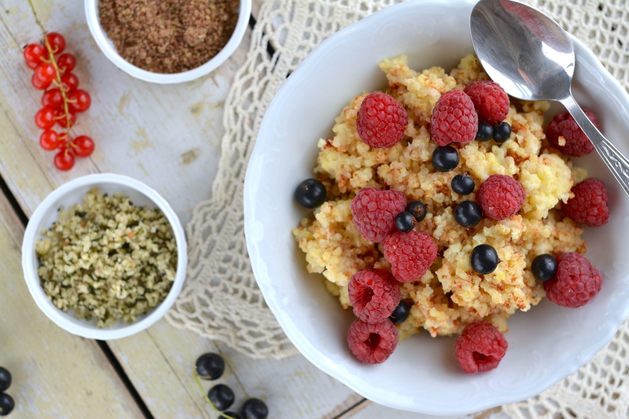 Millet Porridge with Raspberries