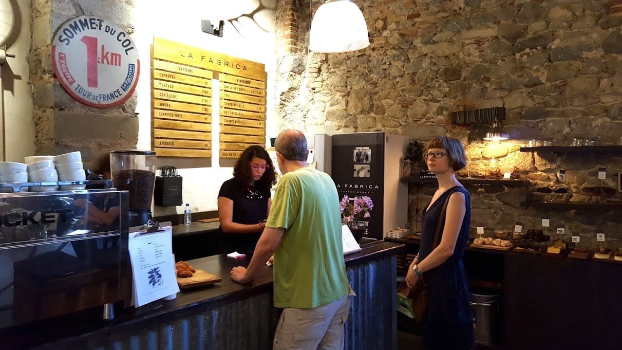 La Fabrica specialty coffee shop in Girona