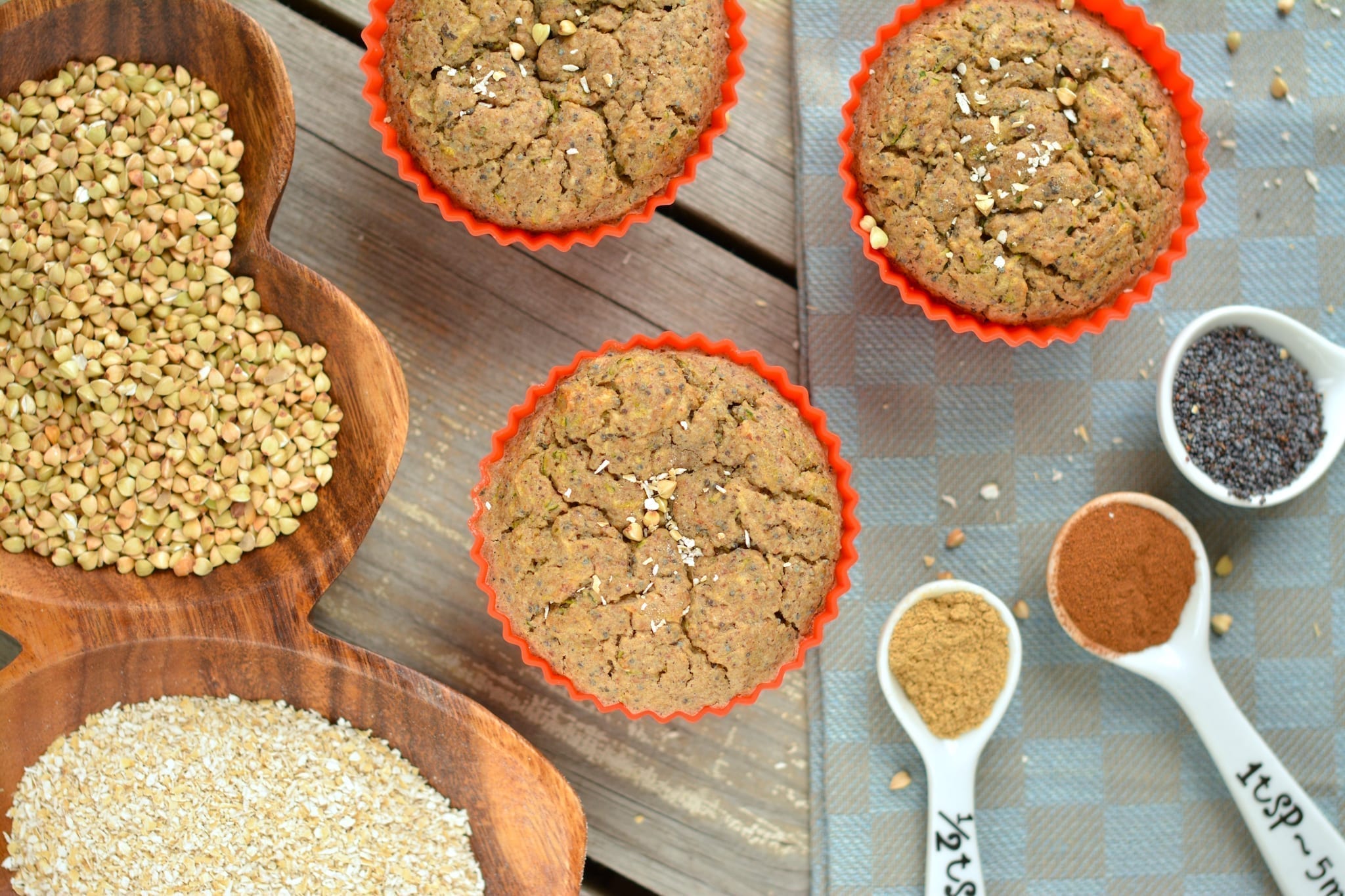 muffins-buckwheat-oat-bran-zucchini, candida fighting