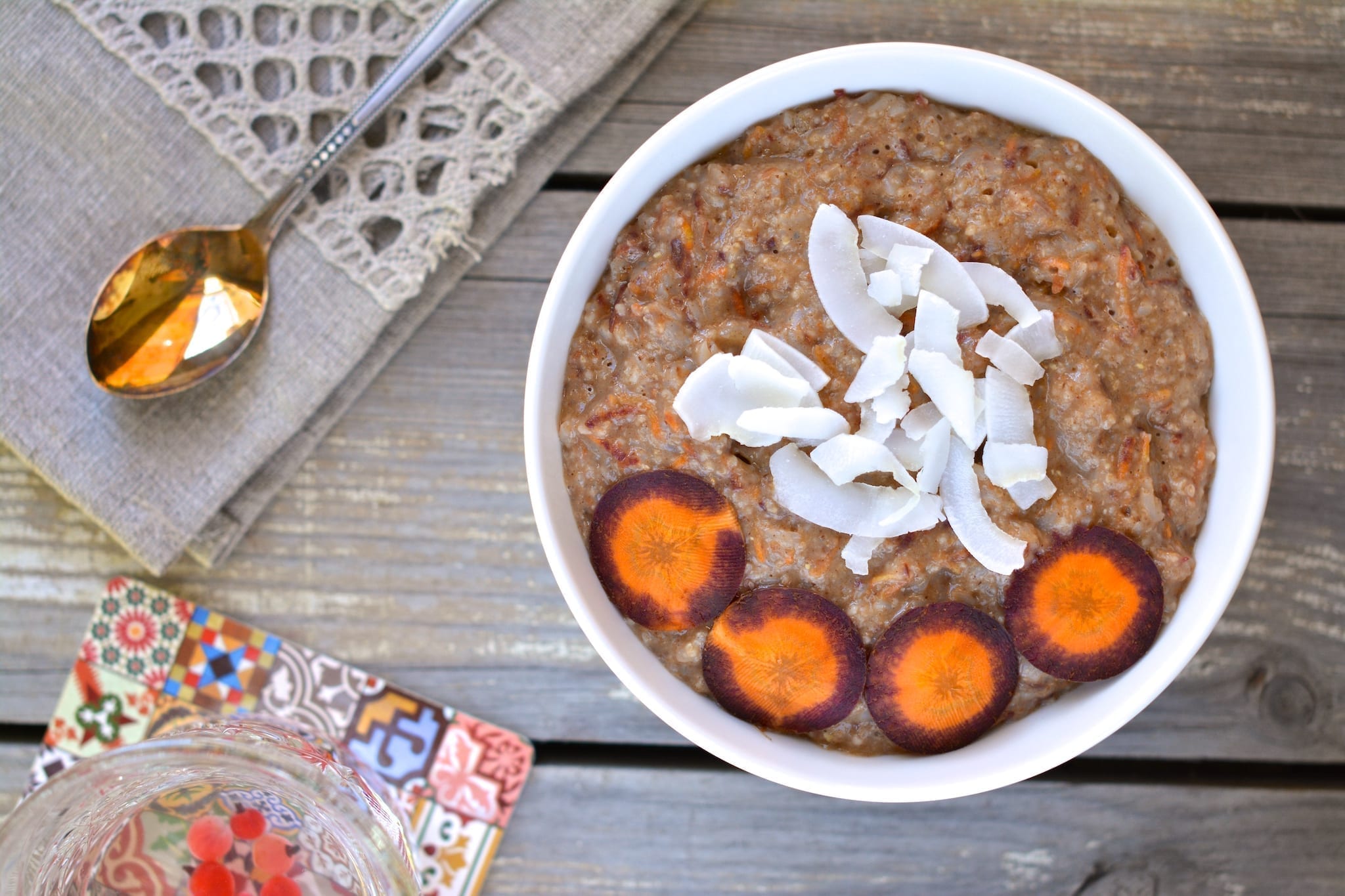 Porridge, Oat Bran-Buckwheat-Carrot, vegan candida diet meal plans