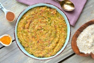 vegan candida cleanse porridge-spiced-oat-bran-carrot-zucchini