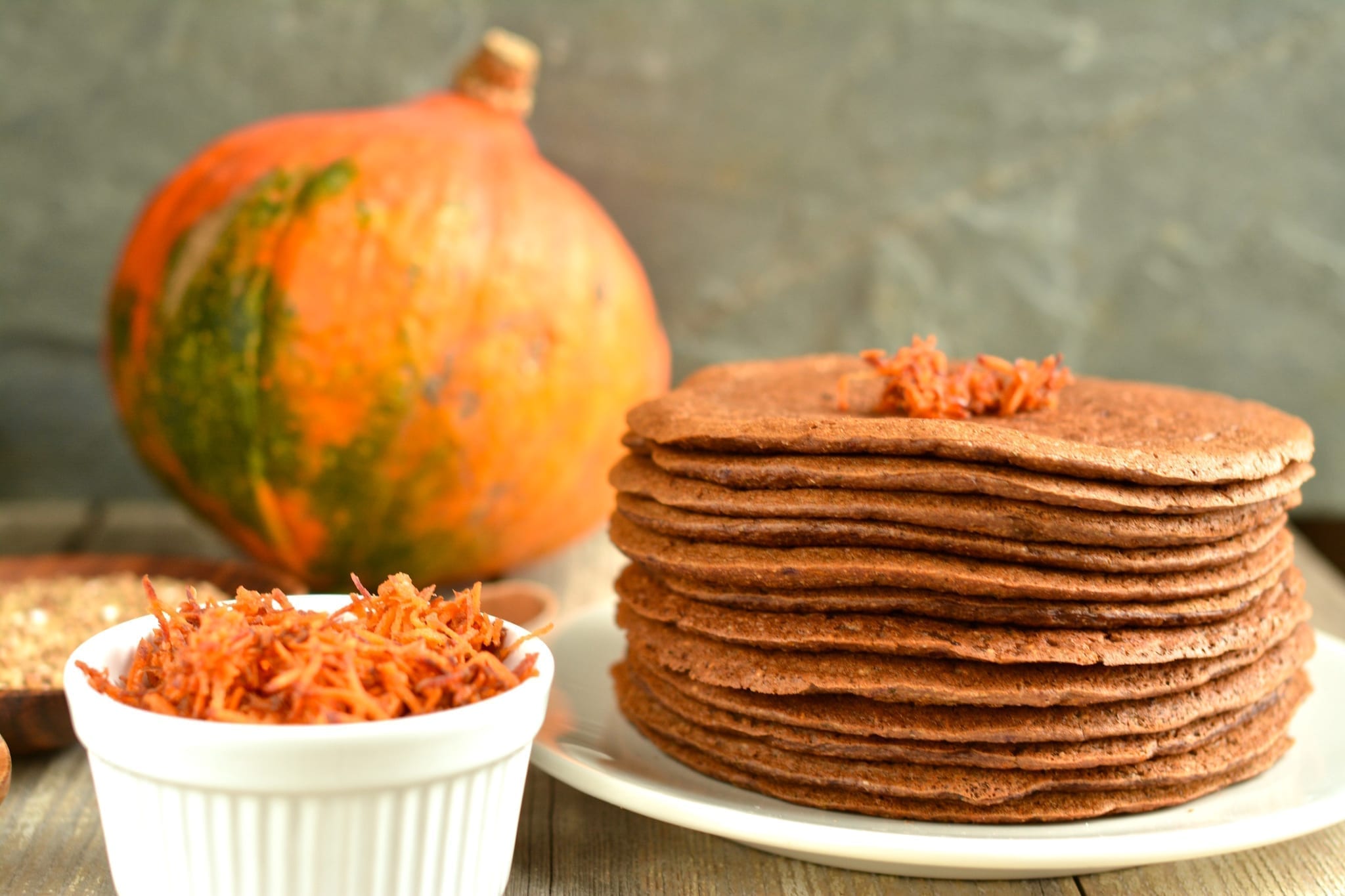 pancakes-buckwheat-oat-bran-grated-veggies