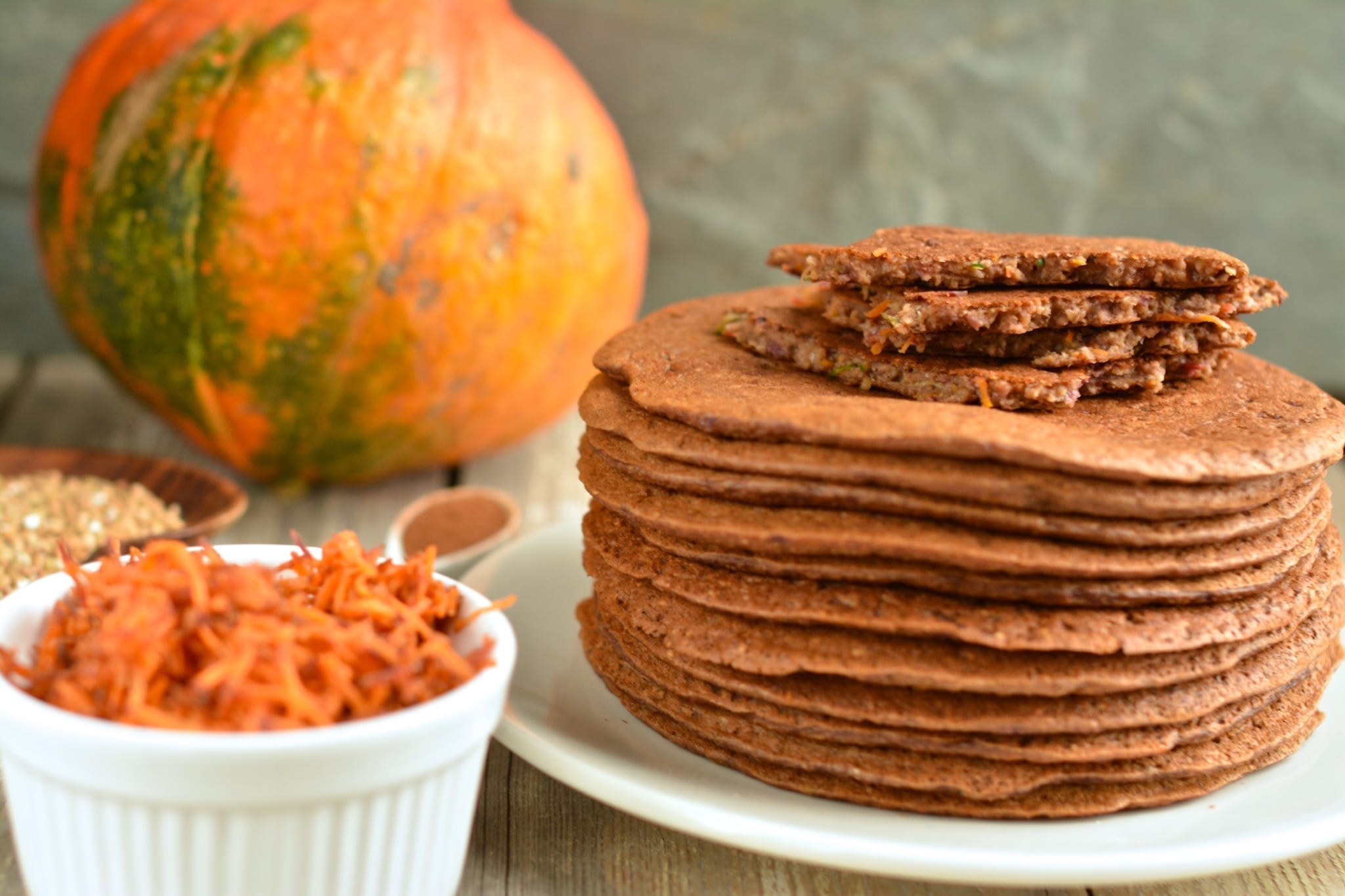 pancakes-buckwheat-oat-bran-grated-veggies