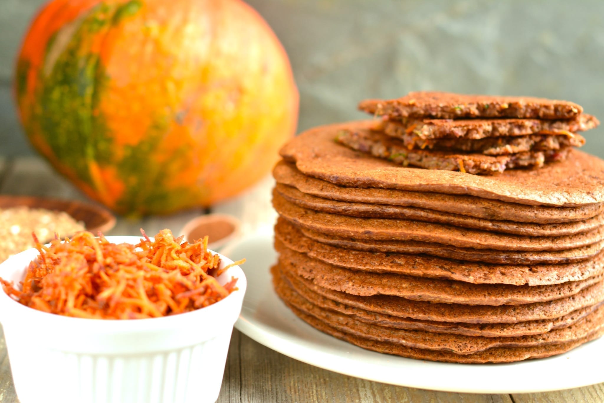 pancakes-buckwheat-oat-bran-grated-veggies