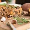 Vegan lentil loaf with nuts