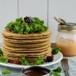 Pancakes, Tofu-Chickpea-Kale