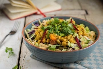 Salad with Chickpea Dhal