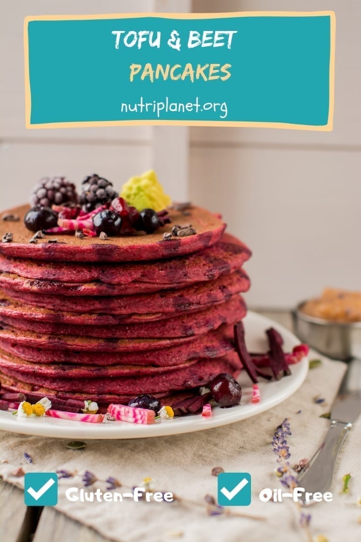 Vegan Gluten-Free Tofu and Beet Pancakes 