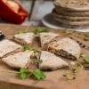 Cauliflower stuffed flatbread Parathas made of buckwheat and chickpea flour