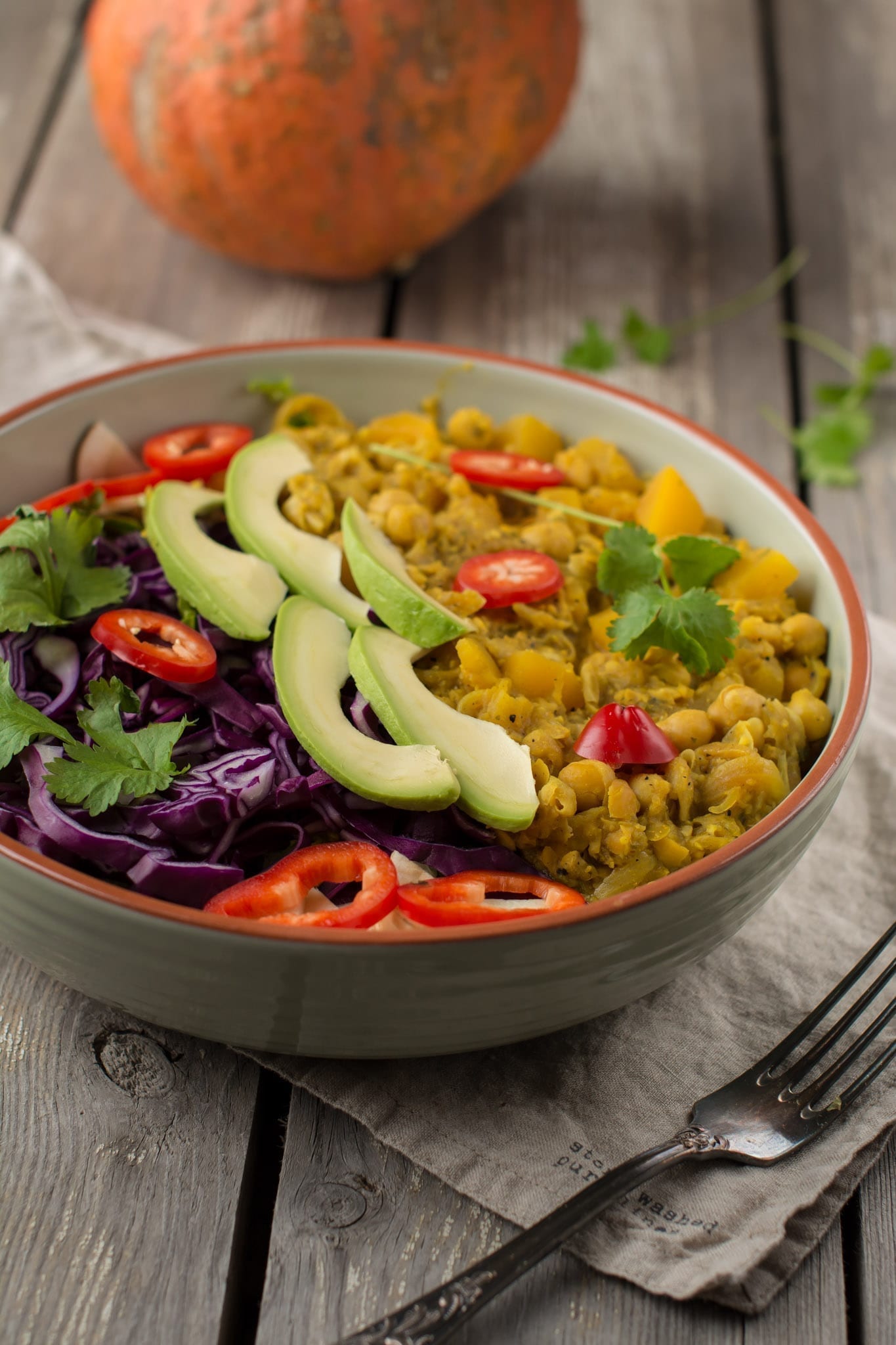 Curried Red Lentil Dhal with Jerusalem Artichoke