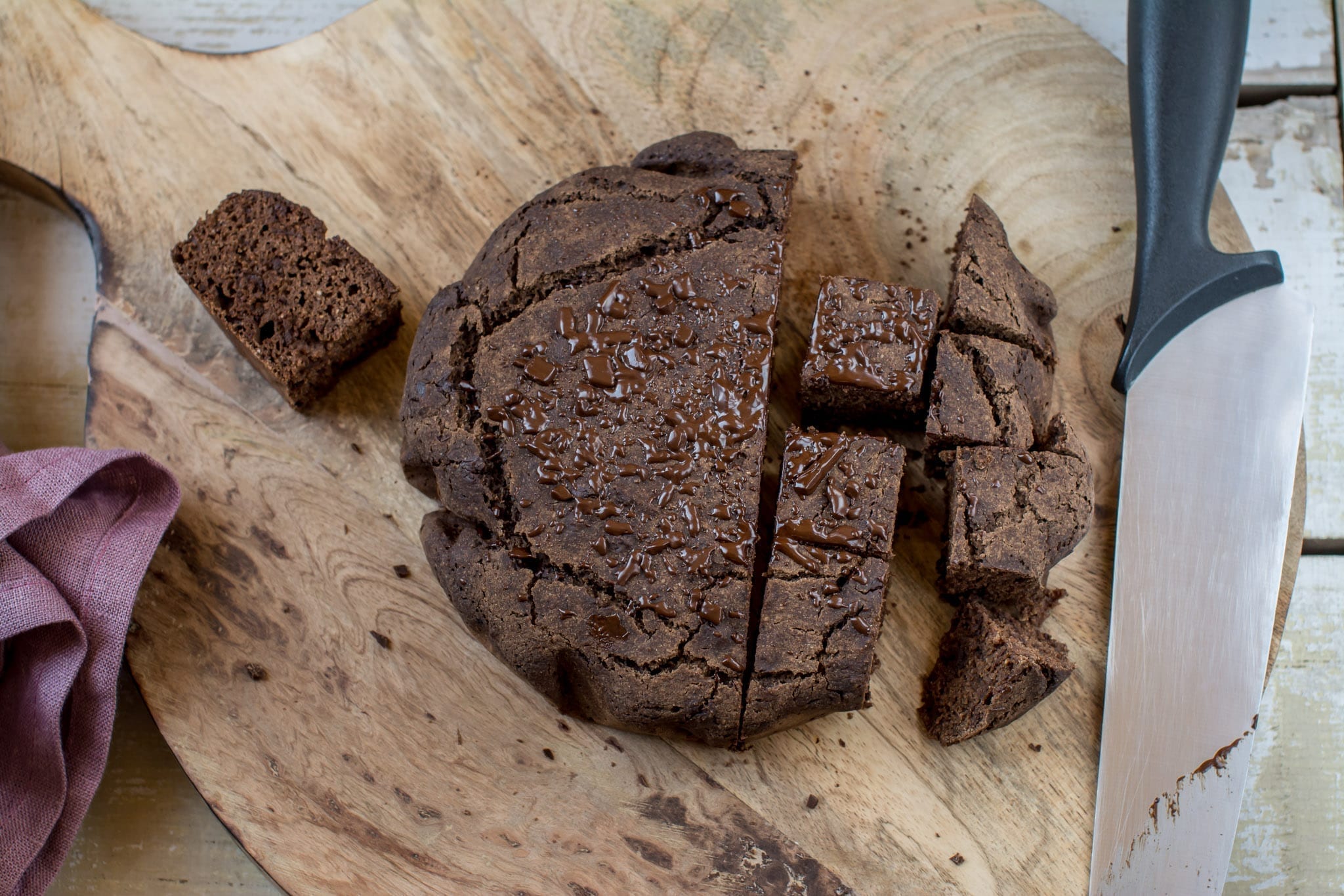 Vegan Brownies with Dark Chocolate, Oil-Free and Gluten-Free