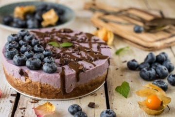 Vegan Tofu Cheesecake with Purple Yams, Oil-Free & Gluten-Free