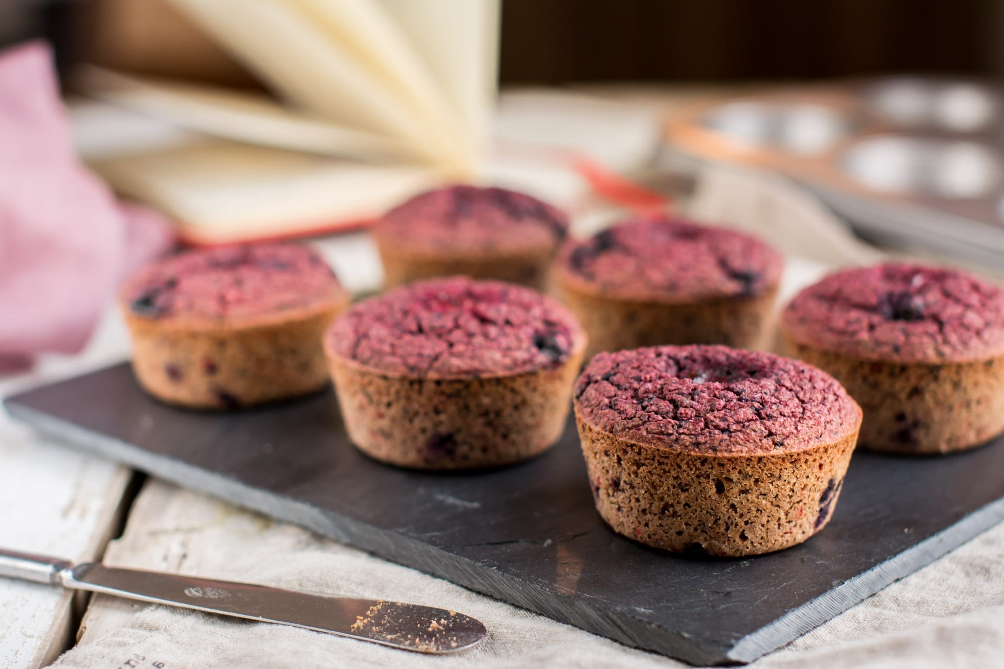 Vegan Blueberry Beet Muffins, Gluten-Free