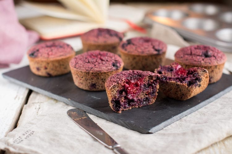 Vegan Blueberry Beet Muffins