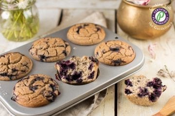 Vegan Gluten-Free Blueberry Muffins, Oil-Free & Sugar-Free