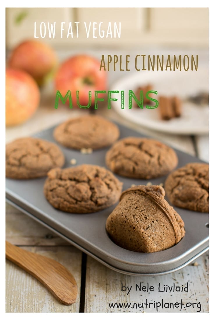 Low Fat Vegan Apple Cinnamon Muffins