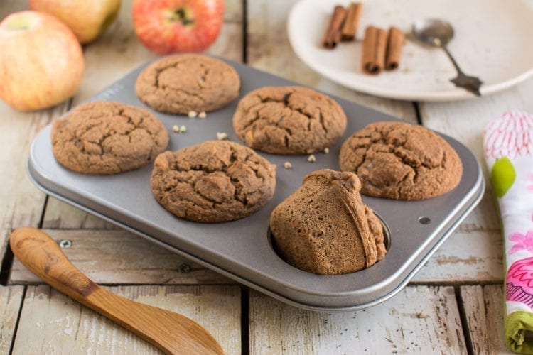 low fat apple cinnamon muffins [vegan, sugar-free & gluten-free]