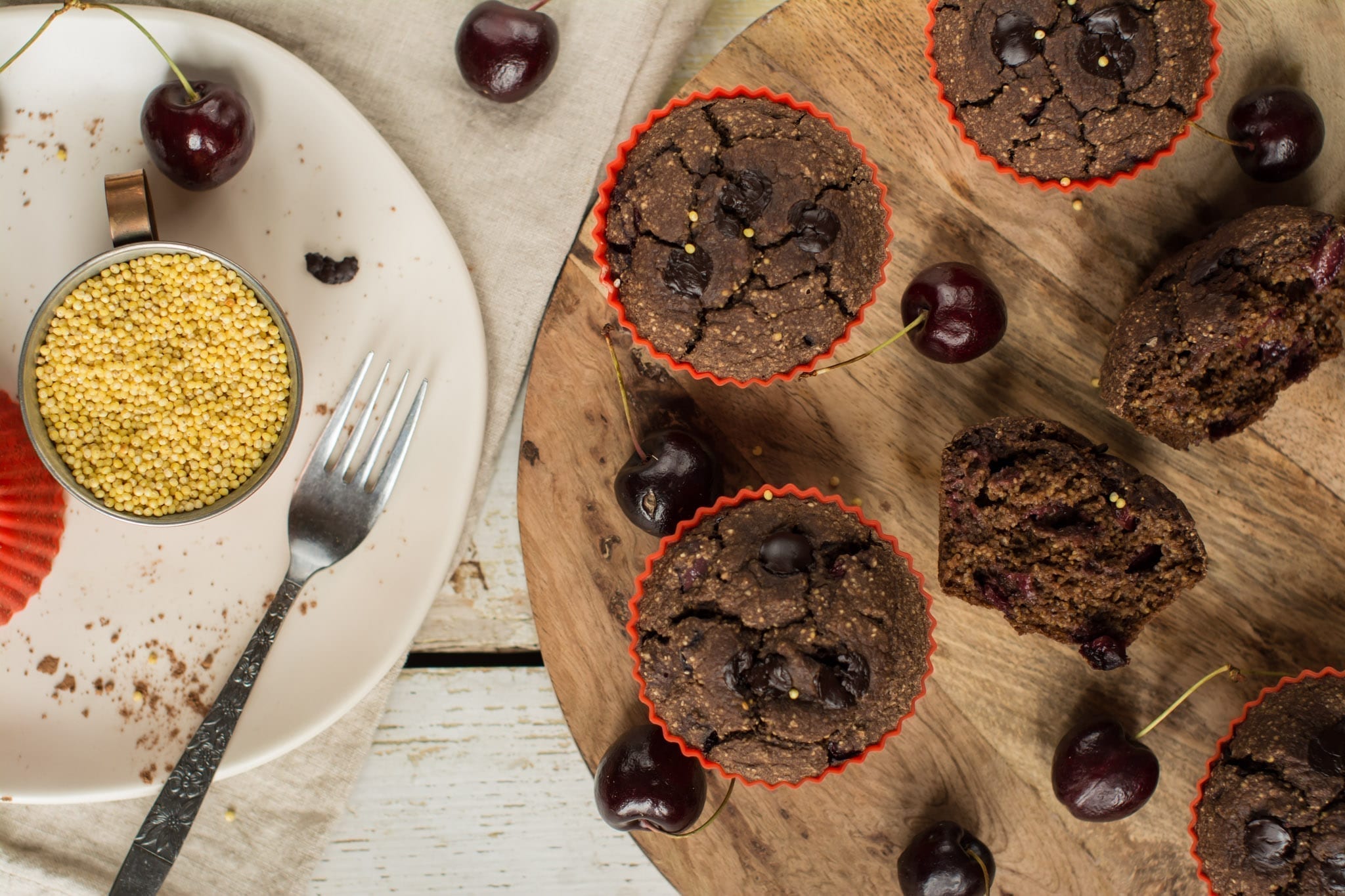 Gluten Free Vegan Cherry Muffins