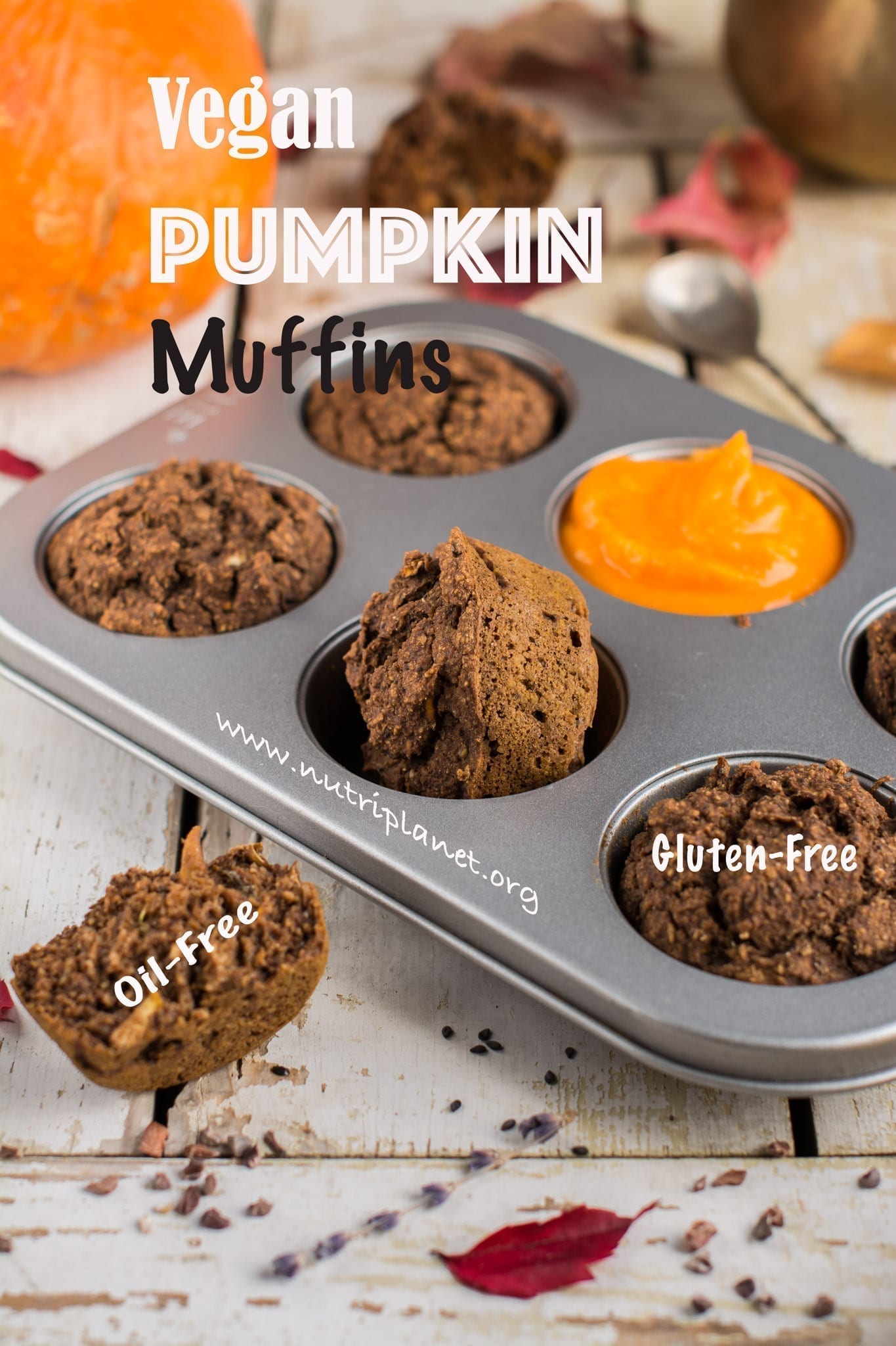 Chocolaty Vegan Pumpkin Muffins Recipe with Zucchini