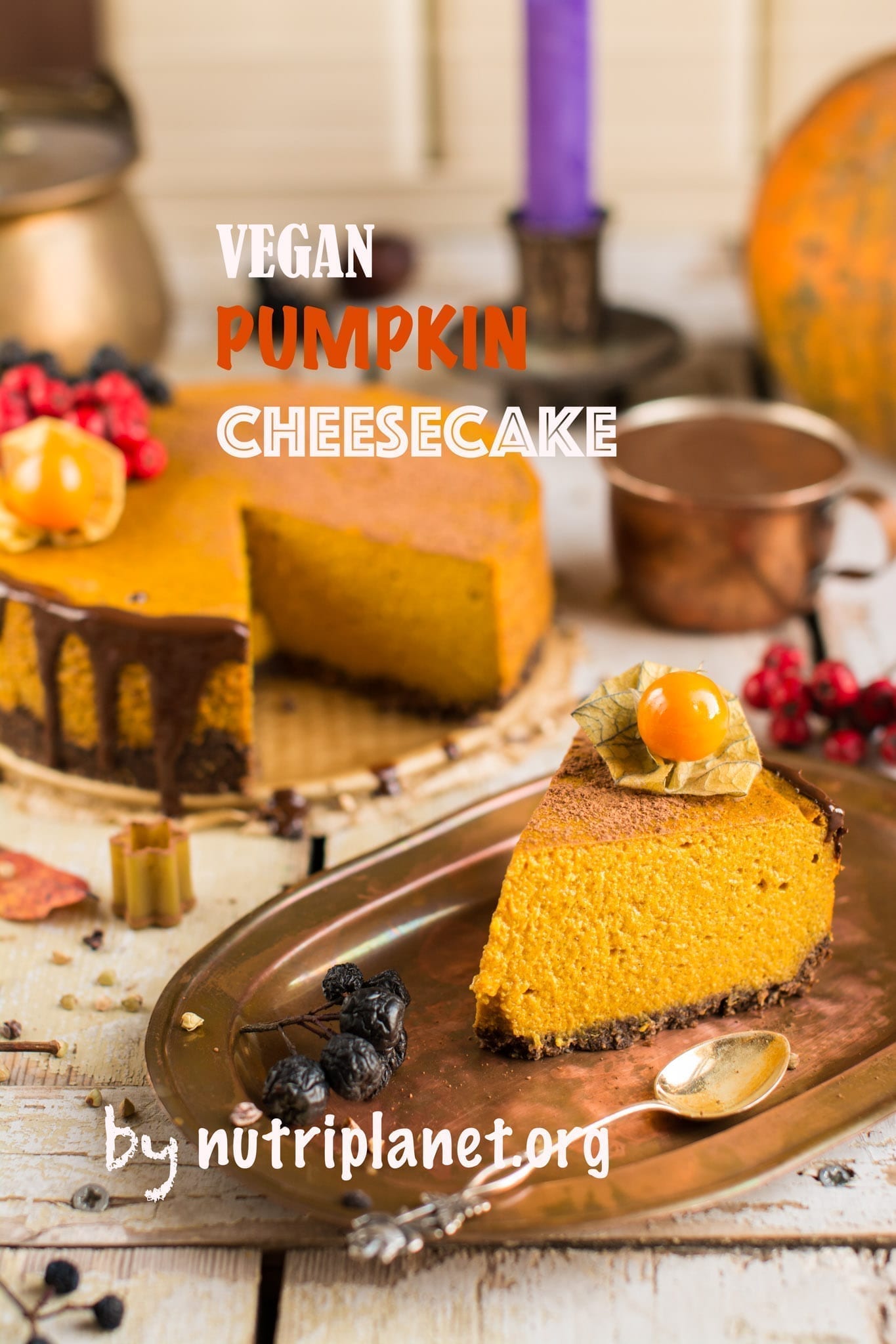 Vegan Pumpkin Cheesecake with Silken Tofu