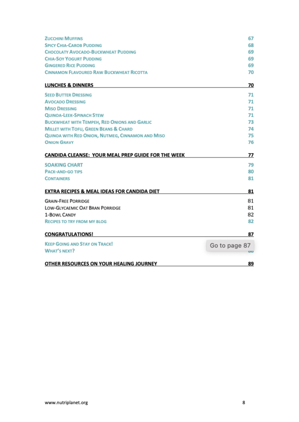 1-Week Vegan Candida Cleanse Meal Plan - Image 4