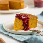 Delicious and healthy vegan pumpkin cheesecake with a silky-smooth texture. It is low-glycemic, gluten-free, oil-free and refined sugar free. Make it with it without crust.