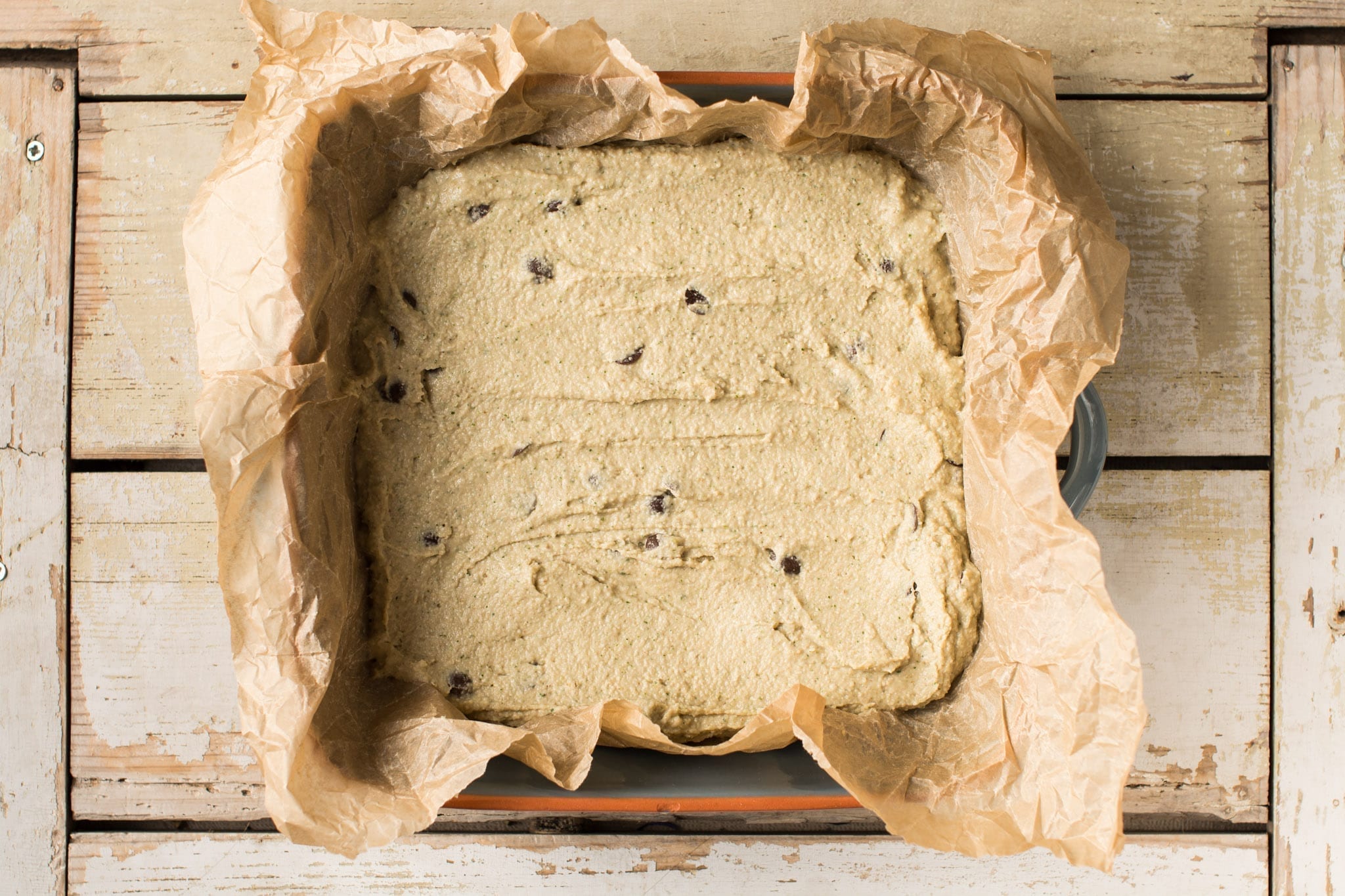 Gluten Free Vegan Blondies with chocolate chips