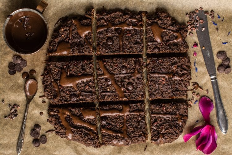 Vegan Gluten Free Brownies with Lentils [Oil Free and Refined Sugar Free]