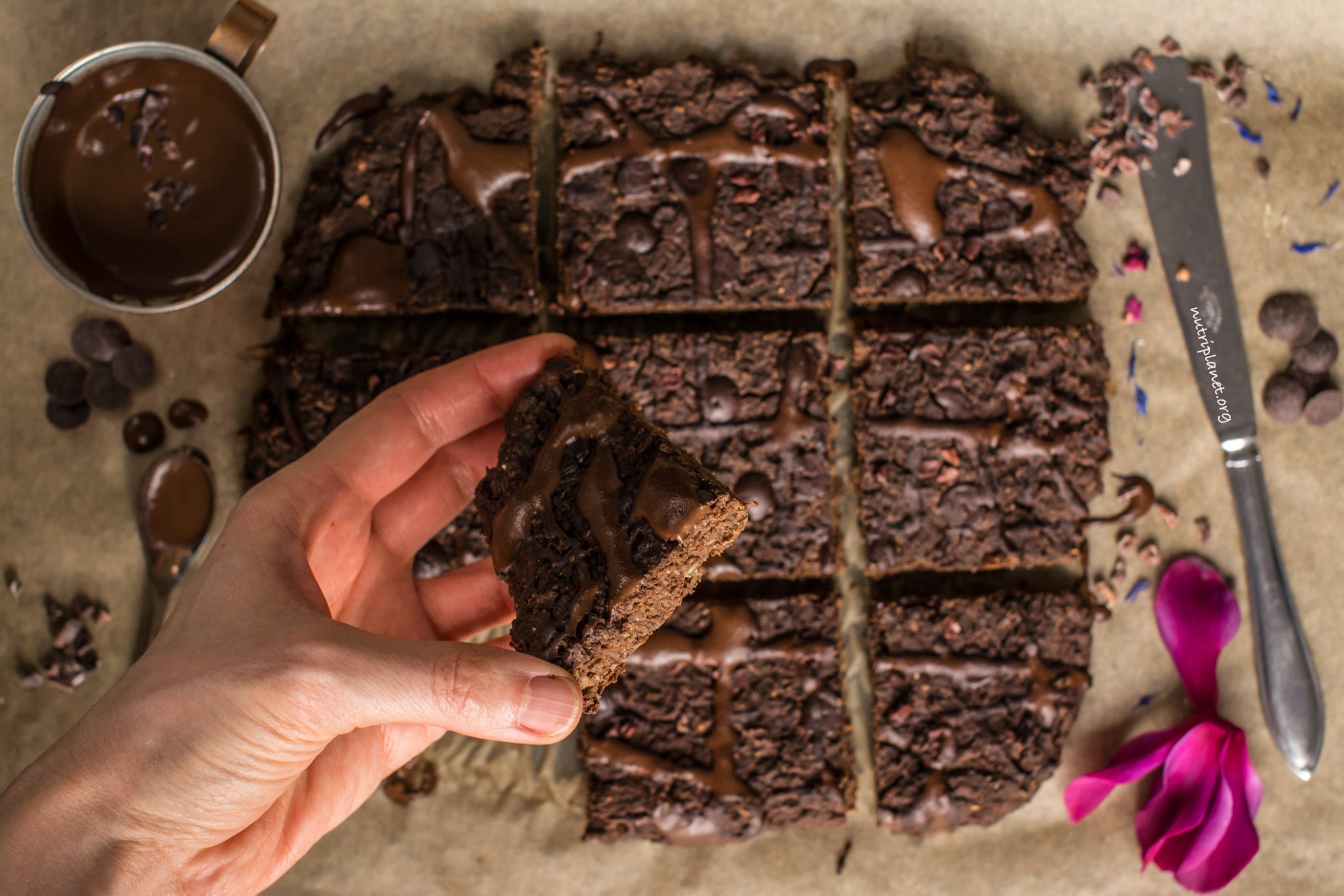 Vegan Gluten Free Brownies with Lentils [Oil Free and Refined Sugar Free]