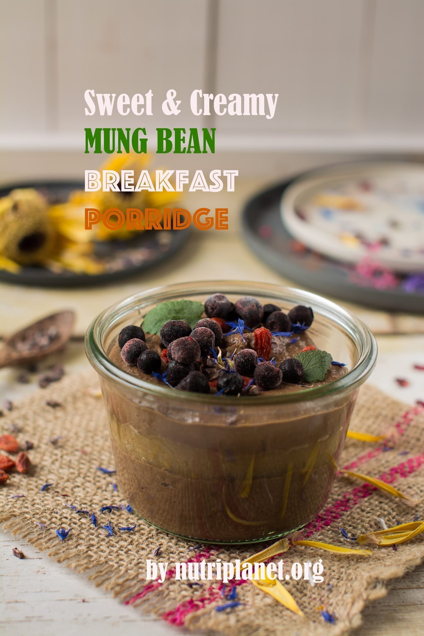 Sweet and Creamy Vegan Mung Bean Breakfast Porridge