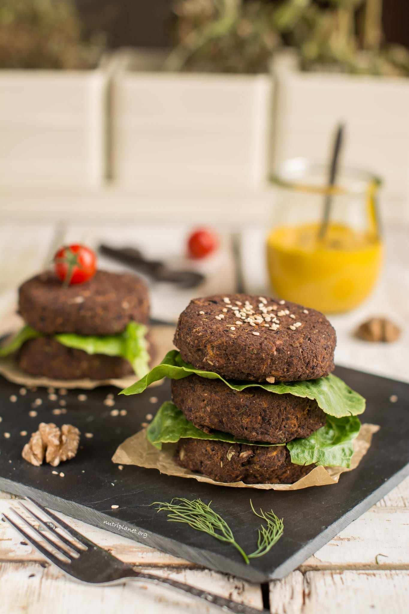 Black Bean Mushroom Burger